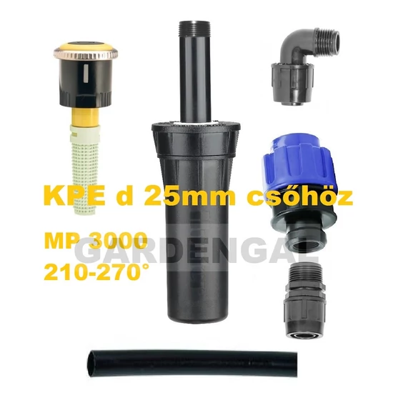 Hunter víztakarékos szórófej CSŐVÉG szett KPE d25 mm csőhöz  (MP 3000 210-270° fúvókával)